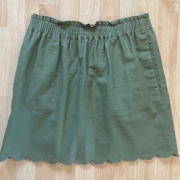 J. Crew Dresses & Skirts - J Crew Olive Green Linen Skirt